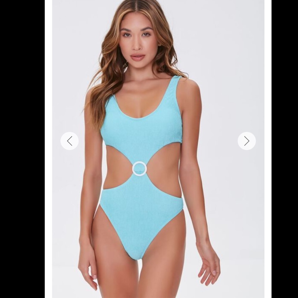O-ring cutout one piece swimsuit